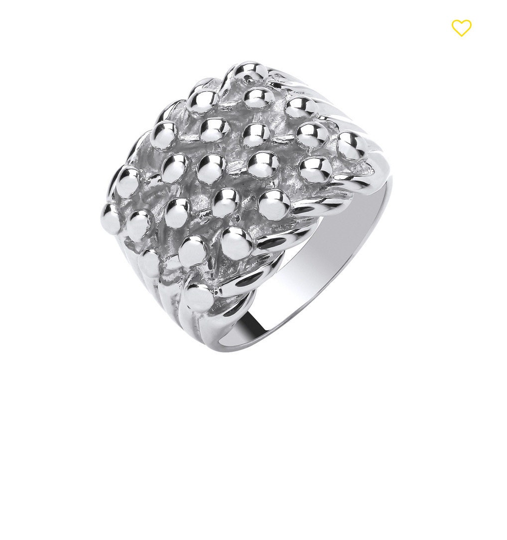 Heavy silver keeper ring discount
