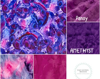 Purple Crystal Minky Blanket