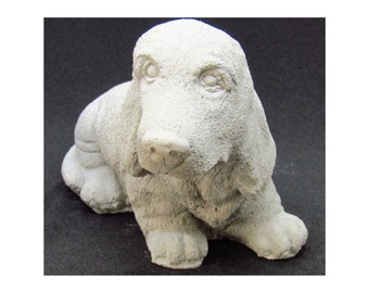 Basset Hound solid cement ornament
