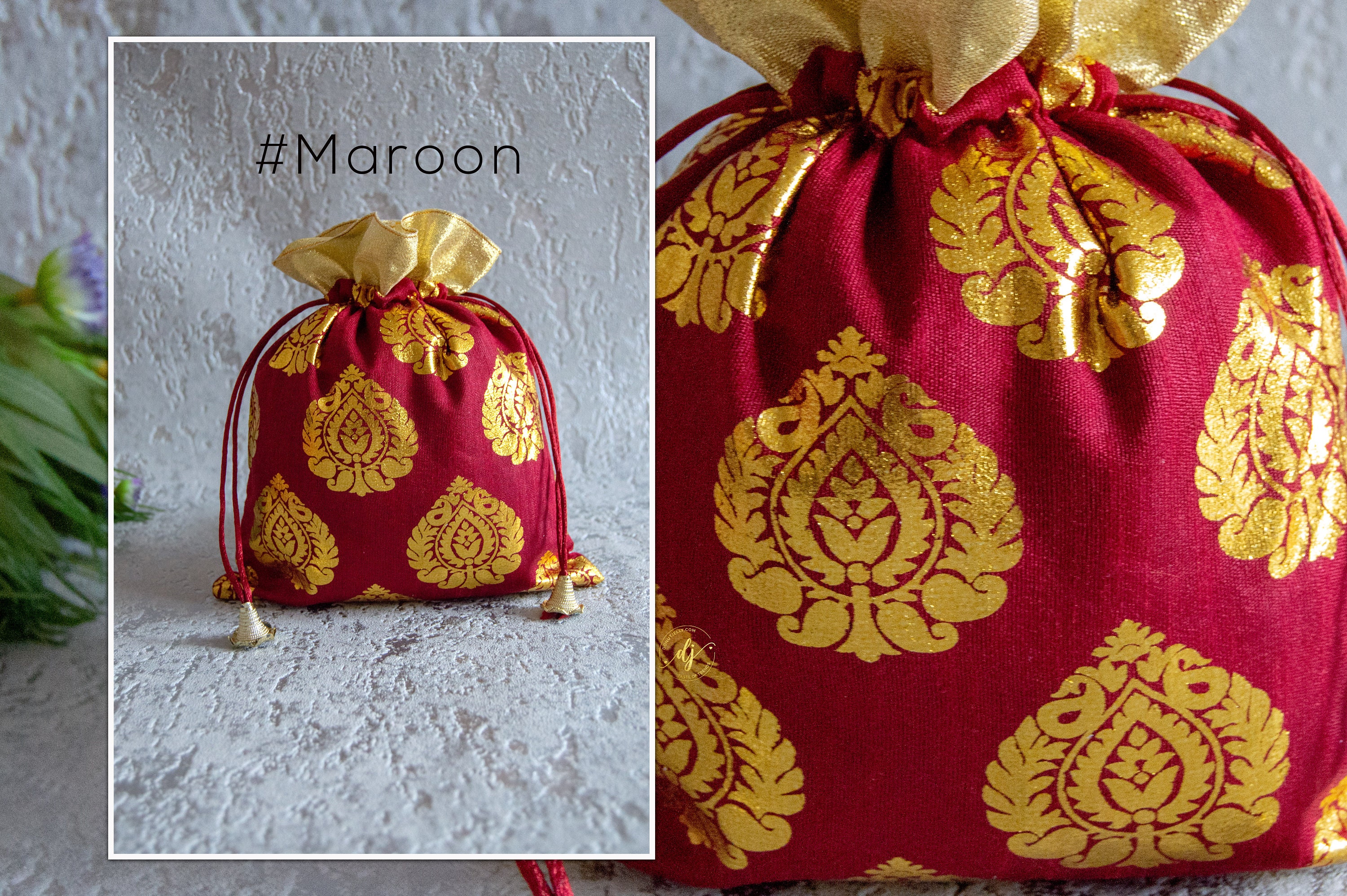 Set of 5 Potli Bags Ideal for Wedding Favours Eid Gift Eid Etsy