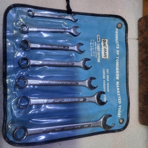 Vintage Quali-Kraft Open End Ratchet Wrench Set NO. N-105S 7 PIECE