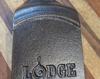 Handmade,  Refurbished Cast Iron Spatula made from a 8" Lodge Skillet.