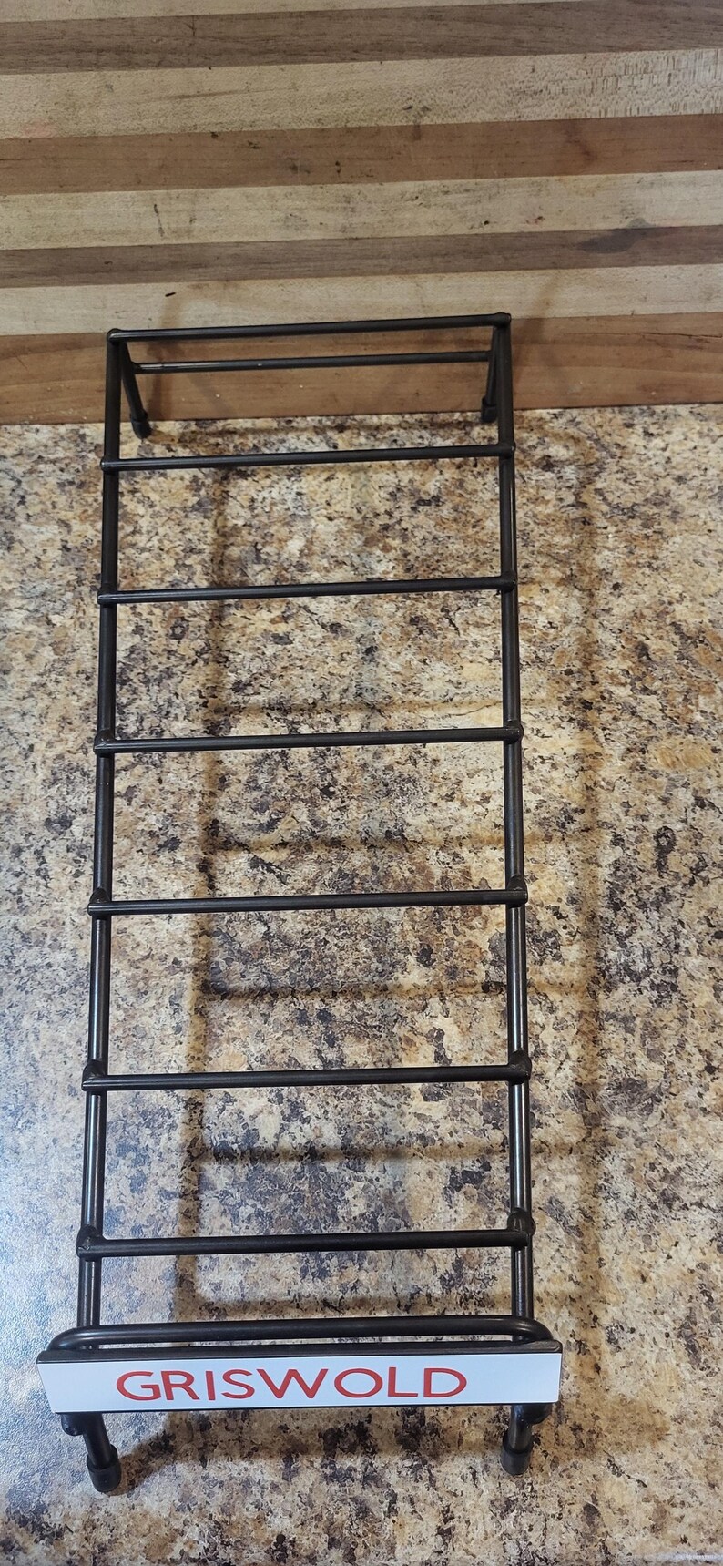 Handmade Cast Iron Skillet Display Stand / Rack. GRISWOLD WAGNER LODGE ...