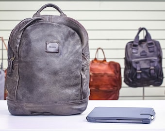 Leather Backpack Men, Leather Travel Backpack, Handmade Rucksack Leather Backpack, Large Leather Laptop Backpack, Traveler Gifts