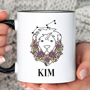 Personalized Leo Mug, Leo Zodiac, zodiac leo, leo zodiac gifts, zodiac mugs leo, leo gifts, leo sign, leo sign gifts