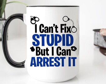 Police Officer Mug, Funny Cop Gift, Ceramic Coffee Mug