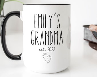 Grandma Gift, Grandma Mug, baby announcement grandparent, first time grandmother gifts, grandmother mug, grandparent pregnancy announcement