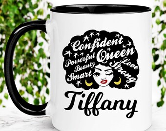 Personalized Natural Hair Mug, Black Excellence Gift