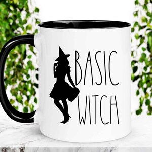 Halloween Mug, Basic witch, witch mug, halloween coffee mug, halloween coffee mug,halloween witch coffee mug,enamel halloween mug, halloween