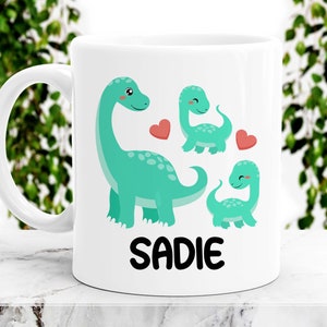 Personalized Kids Mug, dinosaur mug, personalized mug, stocking stuffer, kids mug, kid cup, kids birthday gift, kids christmas gift