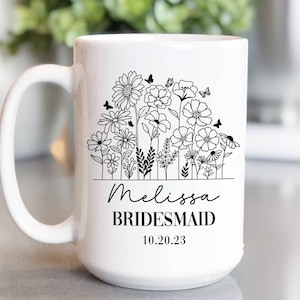 Personalized Bridesmaid Mug, Bridesmaid Gifts, Bridesmaid Gift Mug, Gift for Bridesmaid, Bridesmaid Personalized Gift