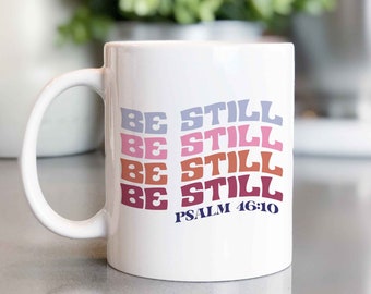 Christelijke geschenken, christelijke mokken, cadeau voor christenen, christelijke mokken voor vrouwen, Psalm 46:10