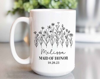 Maid of honor gift from bride, maid of honor gift sister, maid of honor mug