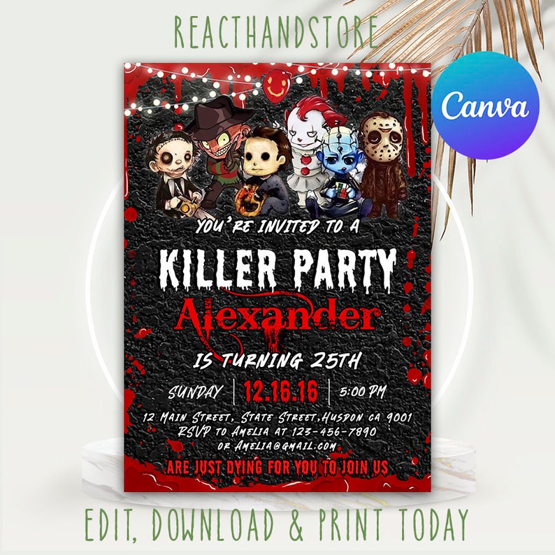 Halloween Party Invites, Halloween Invitation, Horror Halloween