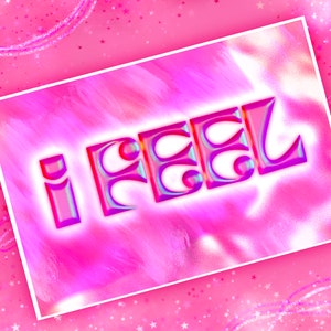 Instant Download (G)-IDLE 'I Feel' Typographic Poster A5 Print "'I'm A Queencard" . Aesthetic Kpop Decor Print