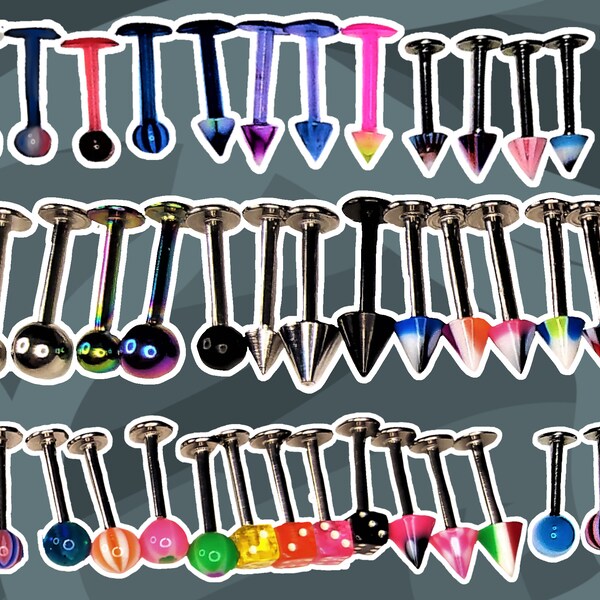 Plastic Labret Etsy