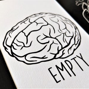 Art Print Full Heart Illustrations Empty Brain Postcard Size A4 Size Wall Poster image 9