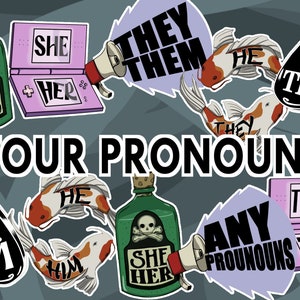 Aufkleber - Aufkleber Pronomen - Pronomen - Sie/Sie - Er/Sie - Sie/Sie - Er/Ihn - Sie/Sie!