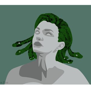 Cartolina - Stampa d'arte - Medusa - Formato A4 - Poster murale