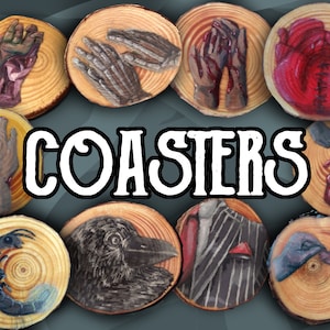 Coasters - Handmade painting unique model - 10 models