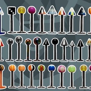 52 modèles - Piercing labret