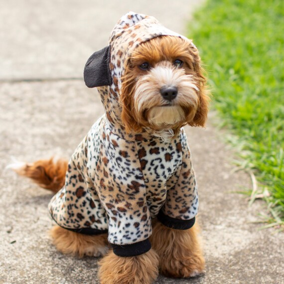 leopard print dog coat