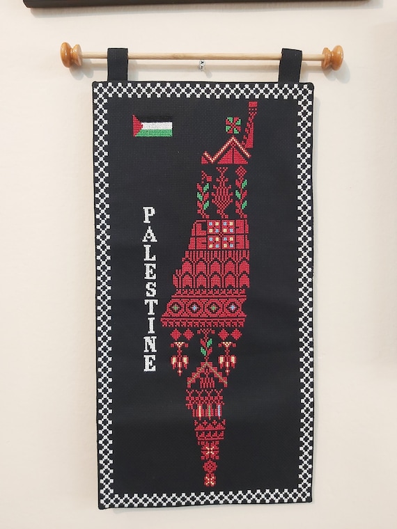 Palestinian Embroidered Wall Hanging Etsy