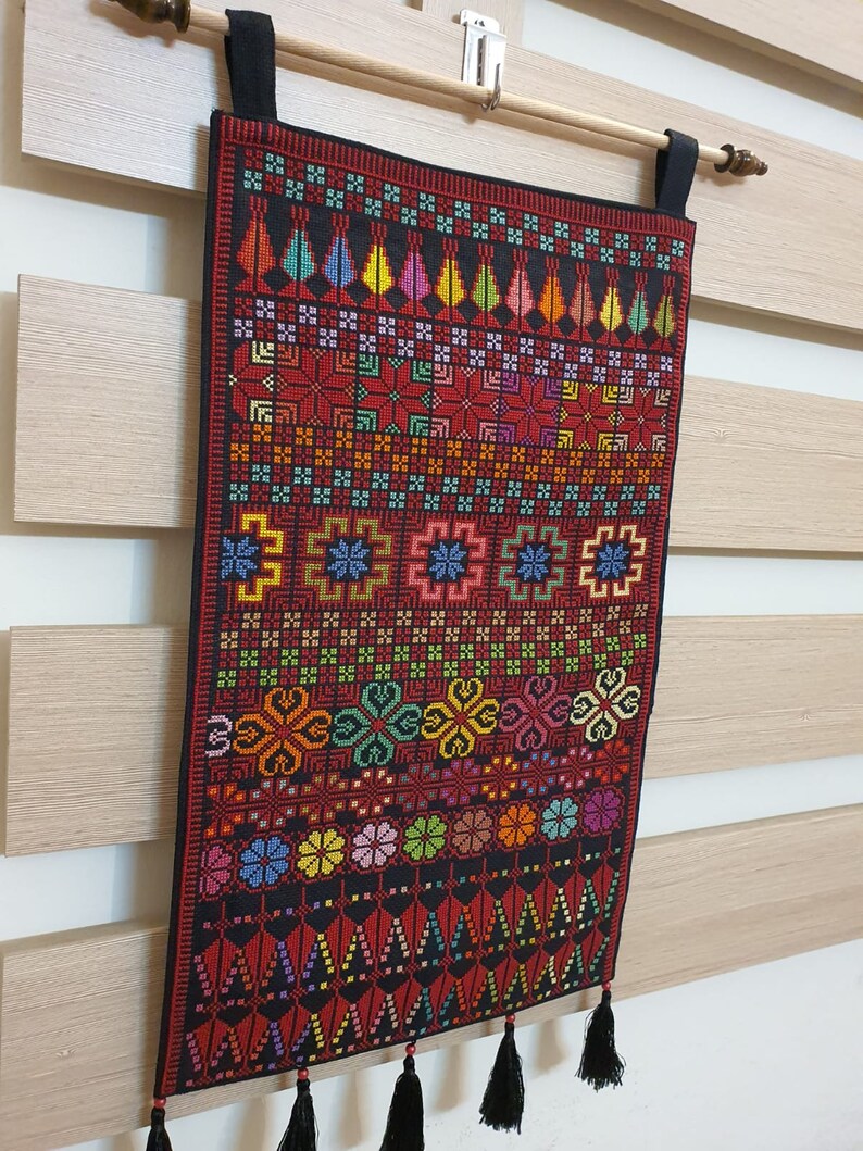 Wall Hanging, Palestinian Embroidery Wall Hanging Etsy