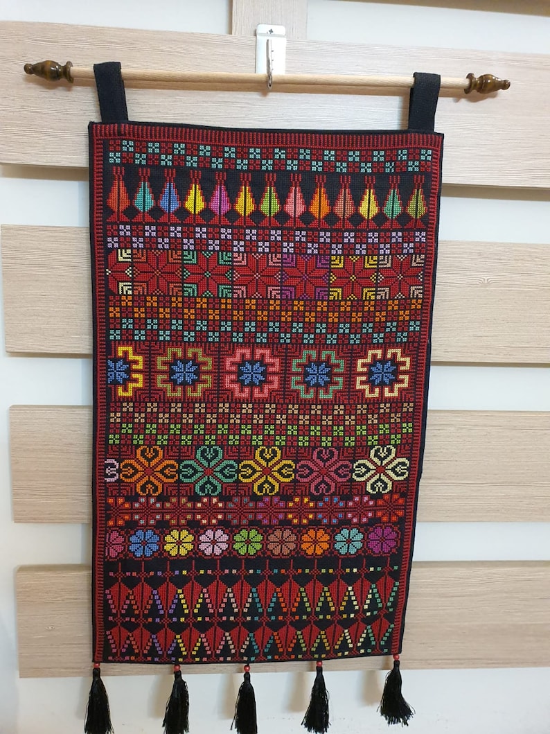 Wall Hanging, Palestinian Embroidery Wall Hanging Etsy