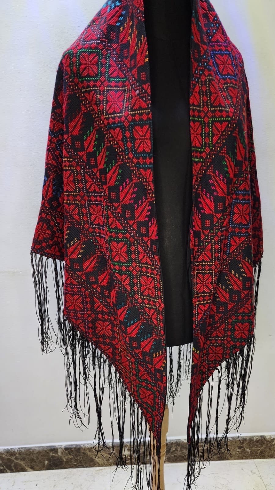 palestinian embroidered shawl