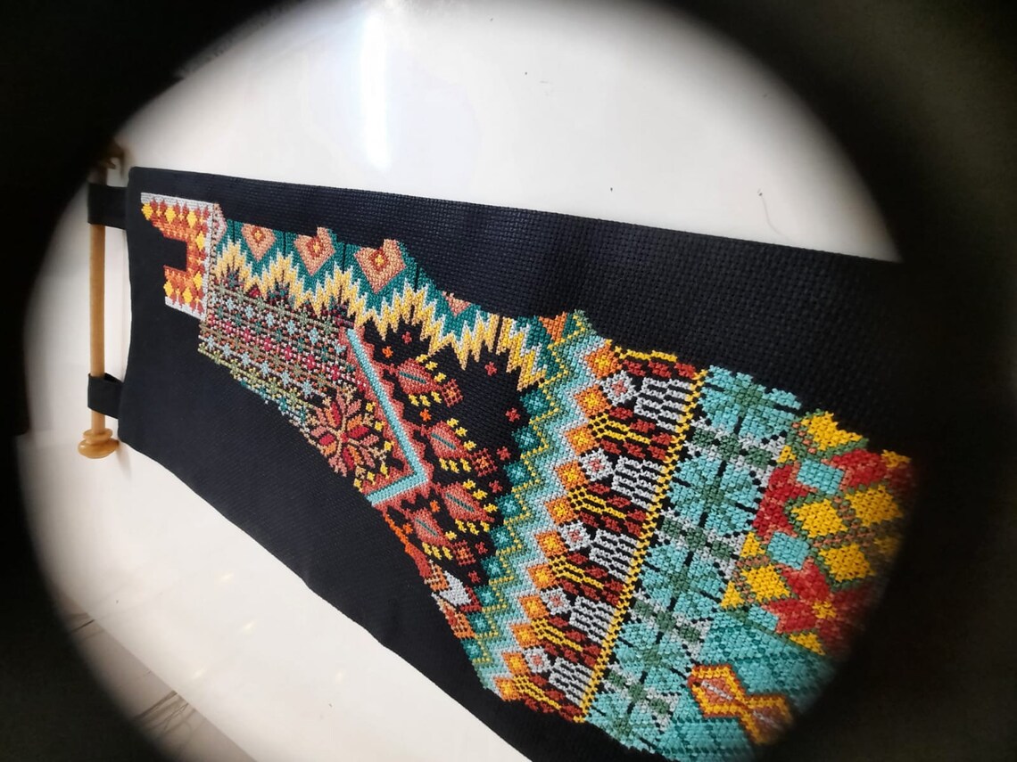 Palestinian Embroidered Wall Hanging map of Palestine Etsy