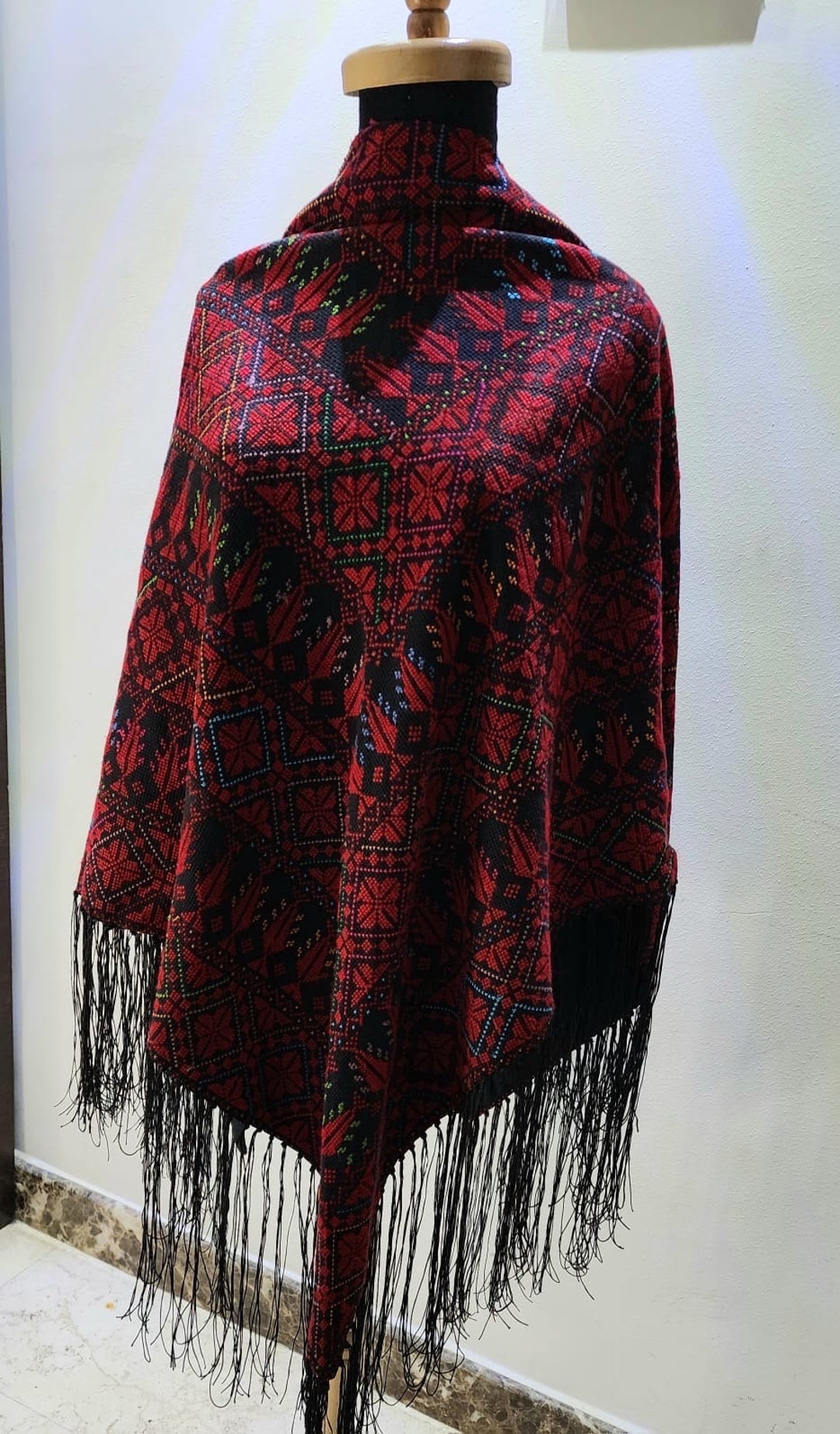 palestinian embroidered shawl