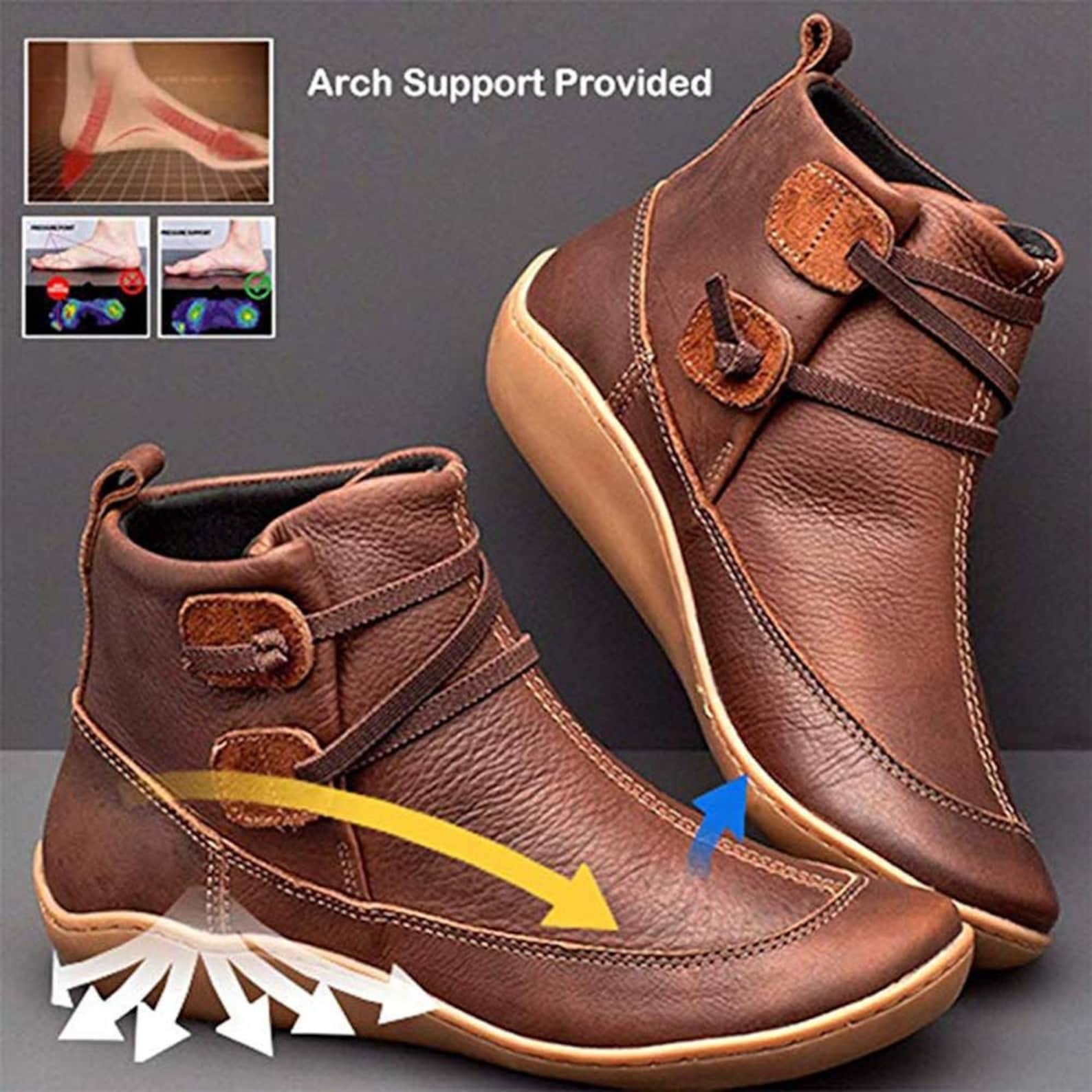 low heel boots with arch support