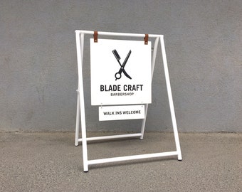 Modified Sandwich Sidewalk Board A Frame - With Free Logo Printing - Storefront Sign - Personalized Sign Outdoor Sign - Sadwich Board Sign