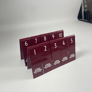 Stackable Restaurant Metal Table Numbers Metal Table Numbers: Modern Minimalist Restaurant Table Signs - Etsy ...