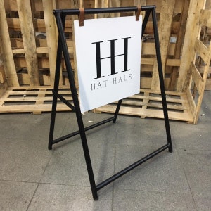 Printed Logo Sidewalk Sign A Frame Board Sandwich Sign Outdoor Cafe Sign Storefront Board Shop Signage Adversiting Board Custom Sign image 7