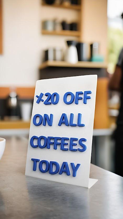 Magnetic Countertop Sign Board: Cafe Restaurant Display With 255 ...