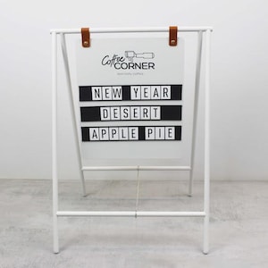 Custom A Frame Sidewalk Sign - Sandwich Board Sign - Outdoor Cafe Sign -  A board Exterior Sign -Advertising Board - Magnetic Business Sign