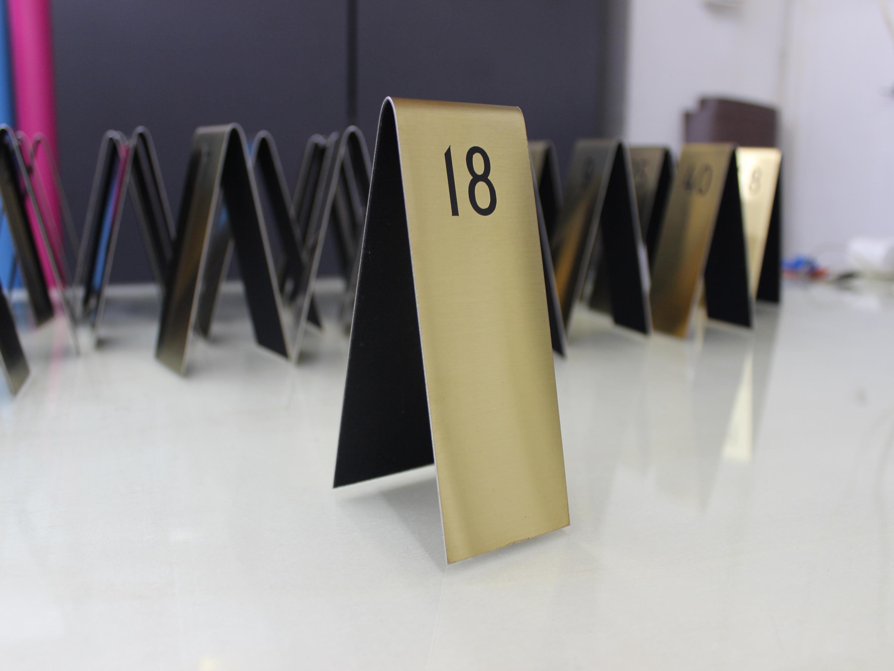 Stackable Restaurant Metal Table Numbers Metal Table Numbers: Modern Minimalist Restaurant Table Signs - Etsy