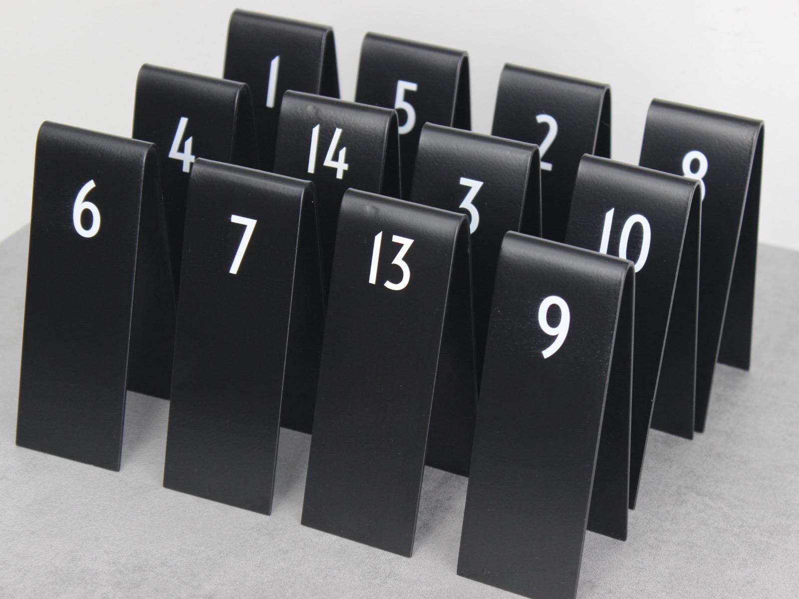 Stackable Restaurant Metal Table Numbers Metal Table Numbers: Modern Minimalist Restaurant Table Signs - Etsy
