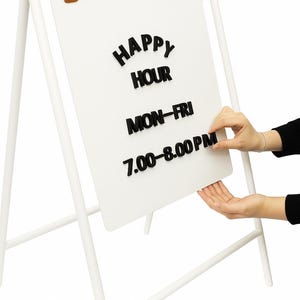 Modern A-Frame Sign with Magnetic Letterboard – Custom Logo & Menu Display