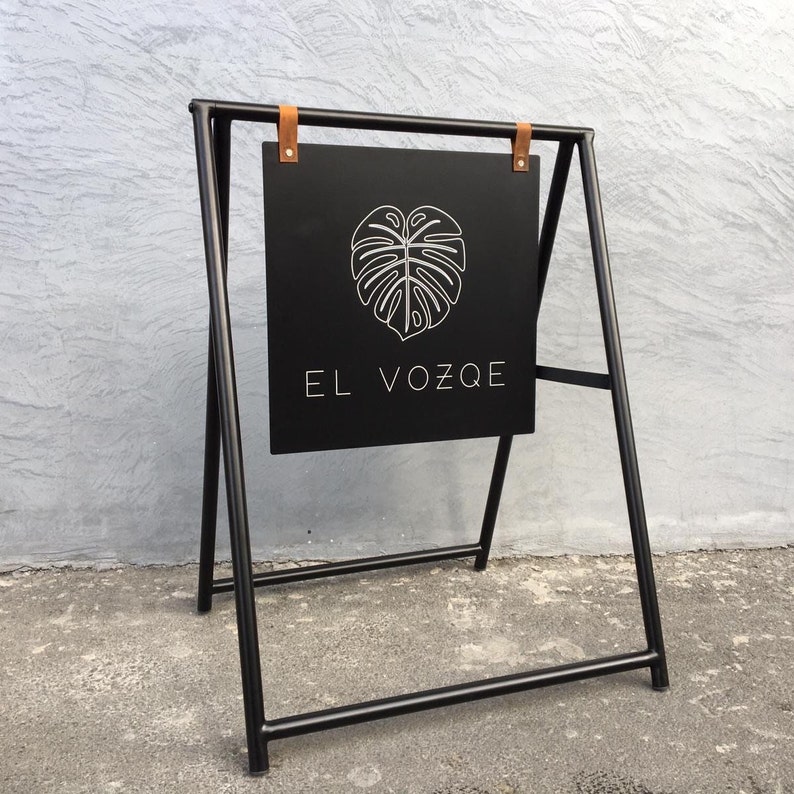 Printed Logo Sidewalk Sign A Frame Board Sandwich Sign Outdoor Cafe Sign Storefront Board Shop Signage Adversiting Board Custom Sign image 5