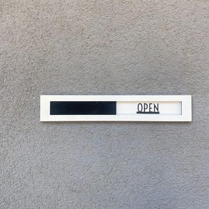 Open/closed Sign- Gold Stainless Steel, Black or White Sign ...