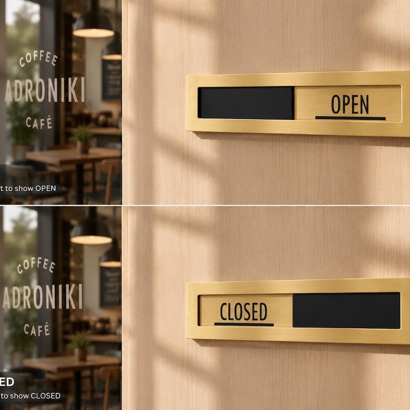 Slide to Open Door Sign - Etsy
