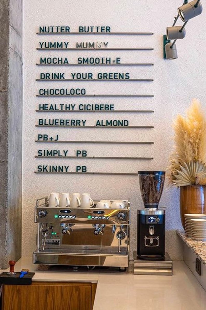 Changeable Menu Board Coffee Shop Menu Letter Display Etsy