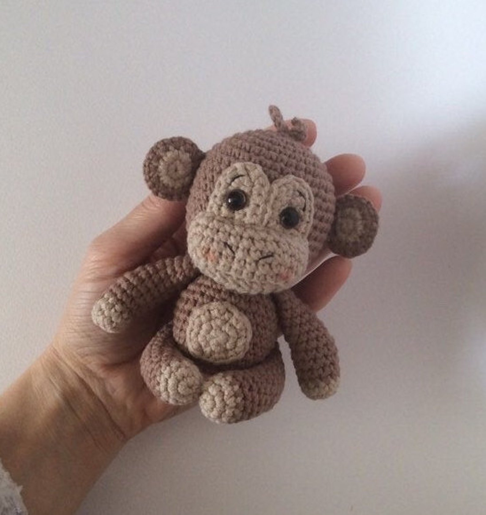 Crochet Monkey Pattern. Amigurumi Monkey Keychain Pattern. PDF Etsy