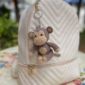 Monkey & Banana Crochet Animal Handmade Amigurumi Stuffed Toy Doll