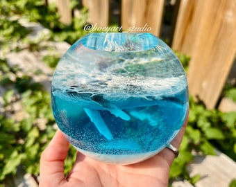 Ocean Candle Holder, Whale Candle Stand, Home Decor, Office Decor
