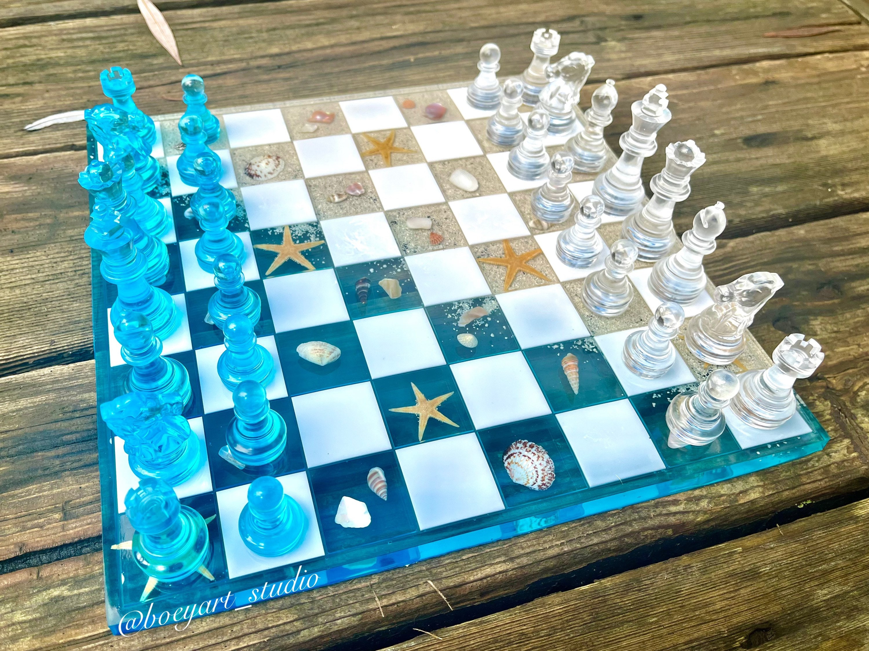 Resin Chess Set  artsy-fartsy mama