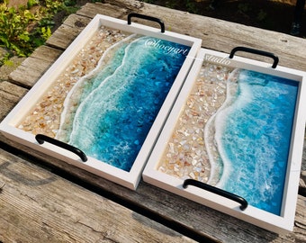 Ocean Tray, Shell Tray, Wood Jewelry organized
